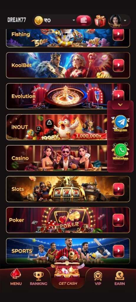 DREAM77 Game Bonus Rewards Features Online Gaming