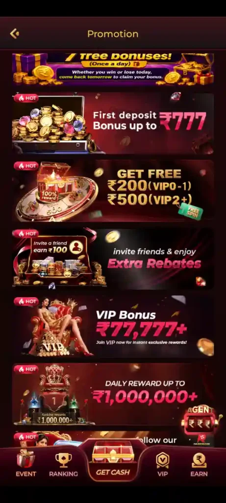 RAJSPIN Game Bonus Rewards Features Online Gaming