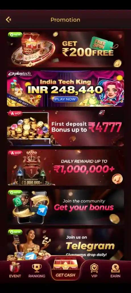 IND3 Game Bonus Rewards Referral Online Gaming